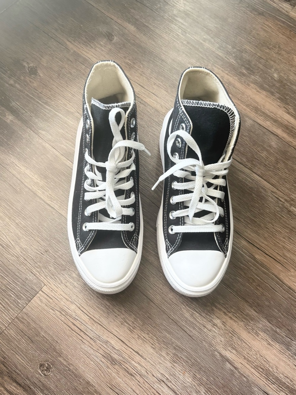 Converse Classic Black High-Top Canvas Sneakers with White Accents